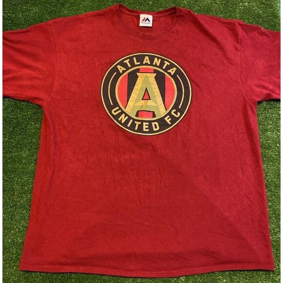 Majestic Other - Atlanta United FC shirt mens extra large red short sleeve Majestic MLS RK